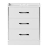 Living Fusion Jacobo 3 Drawer Bedside Table with Charging Station