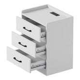 Living Fusion Jacobo 3 Drawer Bedside Table with Charging Station