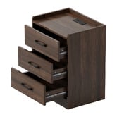 Living Fusion Jacobo 3 Drawer Bedside Table with Charging Station