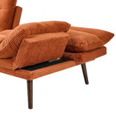 Living Fusion Arabella 3 Seater Single Corduroy Sofa Bed