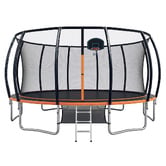 Living Fusion Aren Trampoline with Safety Net &amp; Basketball Ring