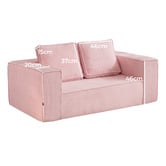Living Fusion Ella 2 Seater Corduroy Fleece Compressed Sofa