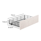 Living Fusion Gothel Velvet Bed Frame with LED &amp; Underbed Drawers
