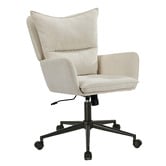 Living Fusion Beige Alecia Upholstered Home Office Chair