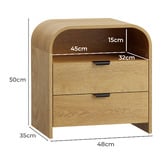 Living Fusion Klien 2 Drawer Bedside Table