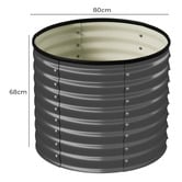 Living Fusion Dante Round Galvanised Steel Garden Bed