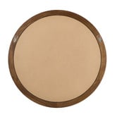 Living Fusion Zane Round Paulownia Wood Wall Mirror