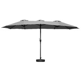 Living Fusion Ezra Market Umbrella with Base