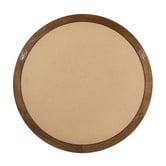 Living Fusion Zane Round Paulownia Wood Wall Mirror