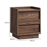 Living Fusion Ethan 2 Drawer Bedside Table