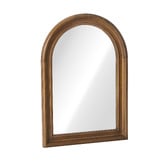Living Fusion Zane Arched Paulownia Wood Wall Mirror