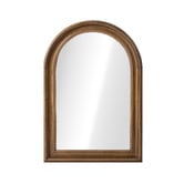 Living Fusion Zane Arched Paulownia Wood Wall Mirror