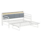Living Fusion Corentin 3 Seater Single Daybed with LED &amp; Trundle