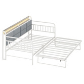 Living Fusion Corentin 3 Seater Single Daybed with LED &amp; Trundle