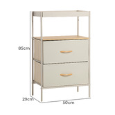 Living Fusion Kea 2 Drawer Bedside Table