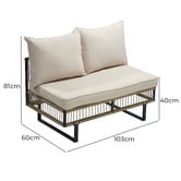 Living Fusion 4 Seater Calais Outdoor Lounge Set