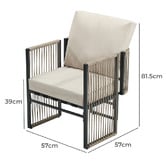 Living Fusion 2 Seater Harlan Outdoor Bistro Set