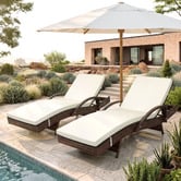 Living Fusion Kingston PE Rattan Sun Lounges