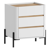 Living Fusion Capucine 3 Drawer Bedside Table