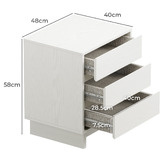 Living Fusion Giselle 3 Drawer Bedside Table