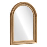 Living Fusion Elisa Arched Paulownia Wood Wall Mirror