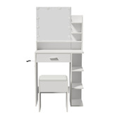 Living Fusion 2 Piece Kaiah LED Dressing Table &amp; Stool Set
