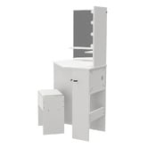 Living Fusion 2 Piece Iryss LED Dressing Table &amp; Stool Set