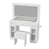 Living Fusion 2 Piece Lyrrah LED Dressing Table &amp; Stool Set