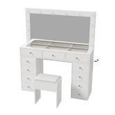 Living Fusion 2 Piece Vivienne LED Dressing Table &amp; Stool Set