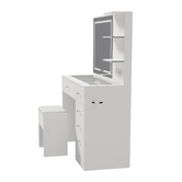 Living Fusion 2 Piece Clara LED Dressing Table &amp; Stool Set