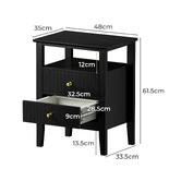 Living Fusion Hilda 2 Drawer Bedside Table