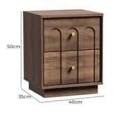 Living Fusion Baxley 2 Drawer Bedside Table
