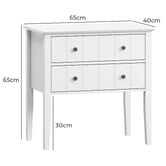 Living Fusion Valombre 2 Drawer Bedside Table