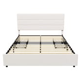 Living Fusion Warren Upholstered Bed Frame with Underbed Drawers