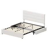Living Fusion Warren Upholstered Bed Frame with Underbed Drawers