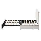 Living Fusion Warren Upholstered Bed Frame with Underbed Drawers