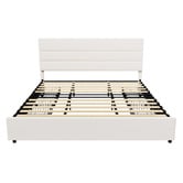 Living Fusion Warren Upholstered Bed Frame with Underbed Drawers