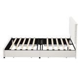 Living Fusion Warren Upholstered Bed Frame with Underbed Drawers