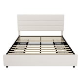 Living Fusion Warren Upholstered Bed Frame with Underbed Drawers