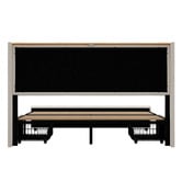 Living Fusion Reno Upholstered Bed Frame with LED &amp; Charging Station