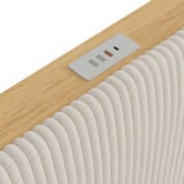 Living Fusion Reno Upholstered Bed Frame with LED &amp; Charging Station
