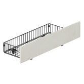 Living Fusion Reno Upholstered Bed Frame with LED &amp; Charging Station