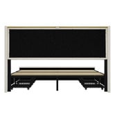 Living Fusion Reno Upholstered Bed Frame with LED &amp; Charging Station