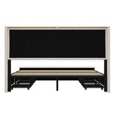 Living Fusion Reno Upholstered Bed Frame with LED &amp; Charging Station