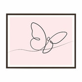 Printhouse Collective Line Butterfly Framed Printed Wall Art