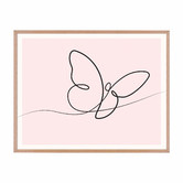 Printhouse Collective Line Butterfly Framed Printed Wall Art