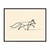 Printhouse Collective Line Fox Framed Printed Wall Art