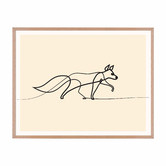 Printhouse Collective Line Fox Framed Printed Wall Art