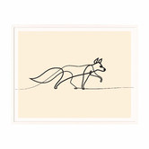 Printhouse Collective Line Fox Framed Printed Wall Art