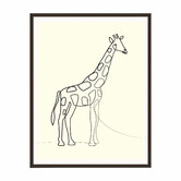 Printhouse Collective Line Giraffe Framed Printed Wall Art